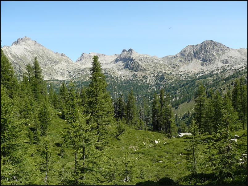 Pointe Giegn (2888m), tête Tablasses (2855m), tête de Bresses (2824m), Cime de Fremamorte (2730m)