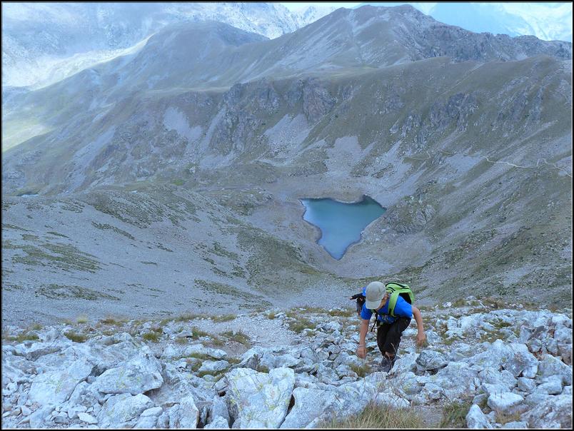 montée entre le col du Barn et le mont Pépoiri